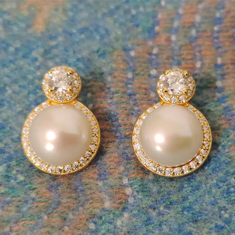 s925 sterling silver freshwater pearl earrings gold color classic style s925 sterling silver freshwater pearl earrings gold color classic style