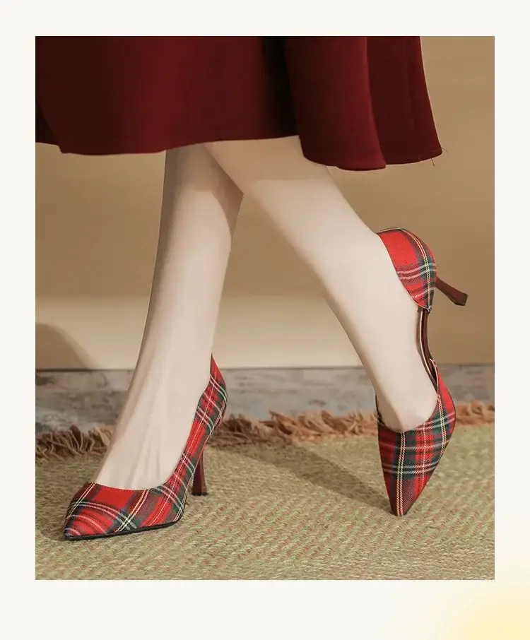 wp 0005 size 31 44 plaid cloth side empty pointed toe shallow stiletto heels women shoes thin high heel pumps wp 0005 size 31 44 plaid cloth side empty pointed toe shallow stiletto heels women shoes thin high heel pumps