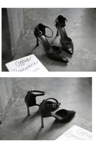 ws 0033 30 44 pointed women shoes small size 31 32 33 buckle stiletto heels blue sexy high heels party shoes