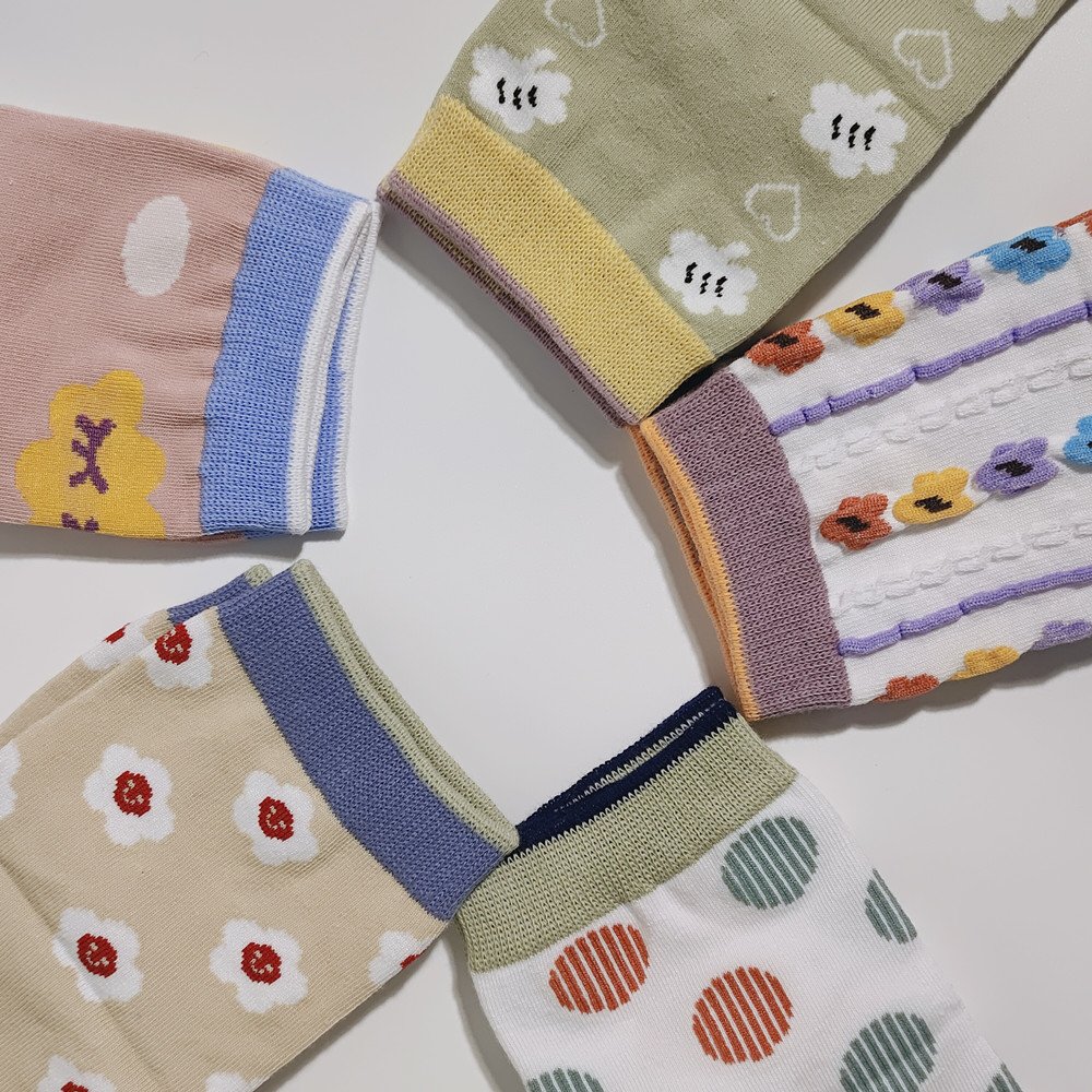 wts 010 boho floral print toe socks for women | soft cotton five finger socks | casual mid calf socks wts 010 boho floral print toe socks for women | soft cotton five finger socks | casual mid calf socks