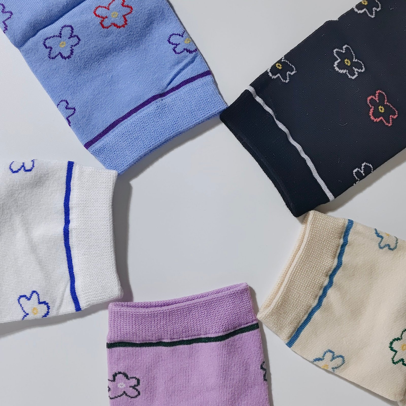 wts 006 cute floral toe socks for women | breathable cotton five finger socks | casual & daily wear wts 006 cute floral toe socks for women | breathable cotton five finger socks | casual & daily wear