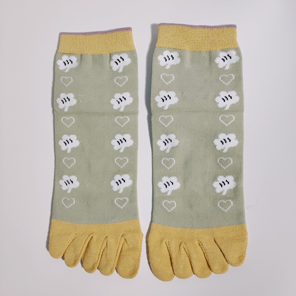 wts 010 boho floral print toe socks for women | soft cotton five finger socks | casual mid calf socks wts 010 boho floral print toe socks for women | soft cotton five finger socks | casual mid calf socks