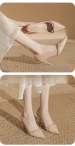 wp 0034 size 31 44 pointed thin heel microfiber diamond buckle versatile daily work shoes high heels women pumps