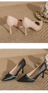 wp 0034 size 31 44 pointed thin heel microfiber diamond buckle versatile daily work shoes high heels women pumps