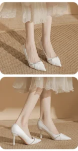 wp 0034 size 31 44 pointed thin heel microfiber diamond buckle versatile daily work shoes high heels women pumps