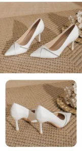 wp 0034 size 31 44 pointed thin heel microfiber diamond buckle versatile daily work shoes high heels women pumps