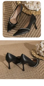 wp 0034 size 31 44 pointed thin heel microfiber diamond buckle versatile daily work shoes high heels women pumps